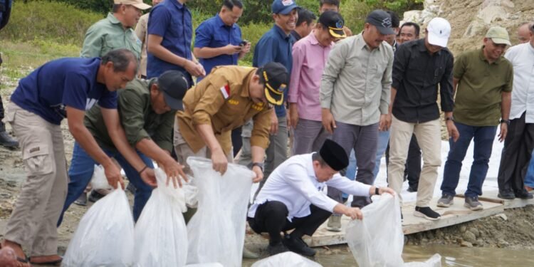 Gubernur Al Haris Tinjau Bendungan PLTA Danau Kerinci, Lepas 10.000 Benih Ikan dan Apresiasi Kemandirian SMK-SPP Negeri 3 Kerinci