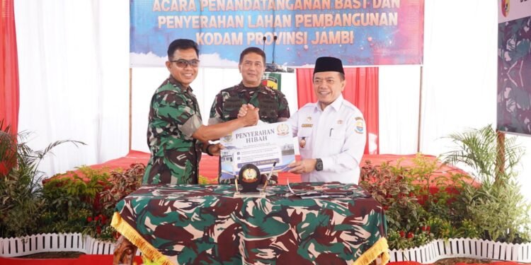 Pemprov Hibahkan Lahan untuk Pembangunan KODAM Provinsi Jambi