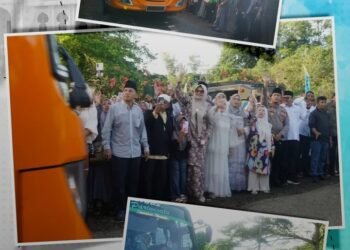 Bupati Tanjab Timur Lepas Keberangkatan 166 Jamaah Haji Tanjab Timur Menuju Tanah Suci