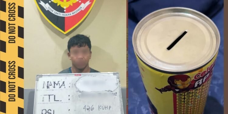 Viral! Terekam CCTV Curi Uang dan Celengan di Kos, Terduga Pelaku Diamankan Polsek Dentim