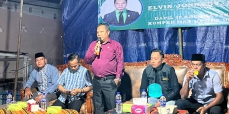 Reses di Desa Pulau Mentaro, Anggota DPRD Muaro Jambi Elvin Jonnedy, Serap Aspirasi Masyarakat